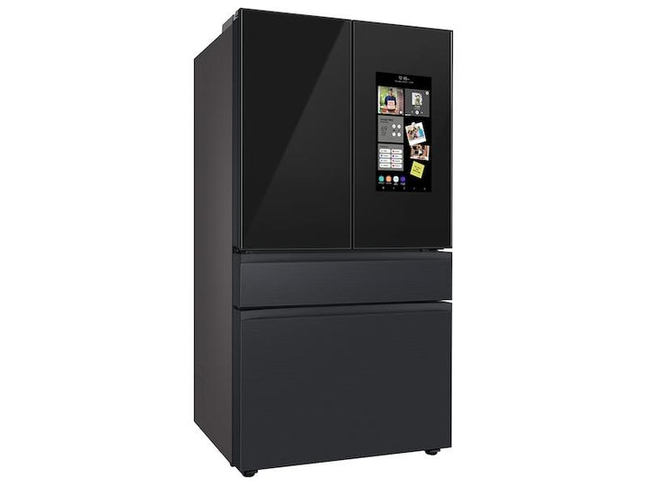 SAMSUNG RF23BB89008MAA Bespoke 4-Door French Door Refrigerator 23 cu. ft. - with Top Left and Family Hub TM Panel in Charcoal Glass - and Matte Black Steel Middle and Bottom Panels