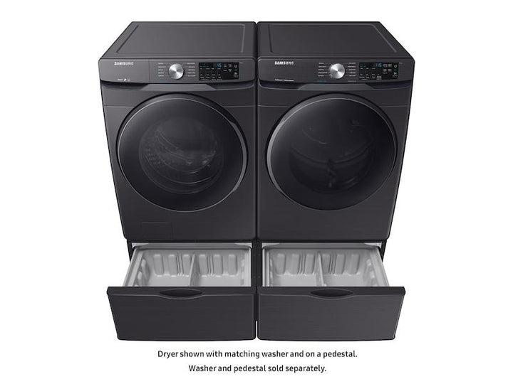 SAMSUNG DVE45R6100V 7.5 cu. ft. Electric Dryer with Steam Sanitize+ in Black Stainless Steel