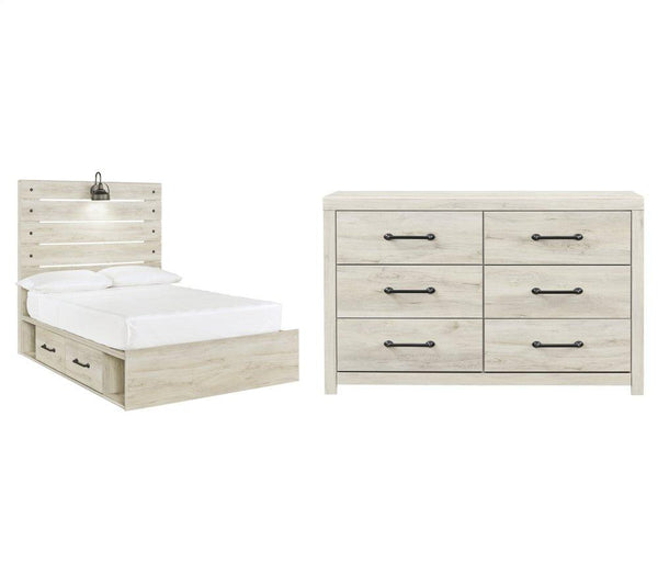 ASHLEY FURNITURE PKG002985 Full Panel Bed With 2 Storage Drawers With Dresser
