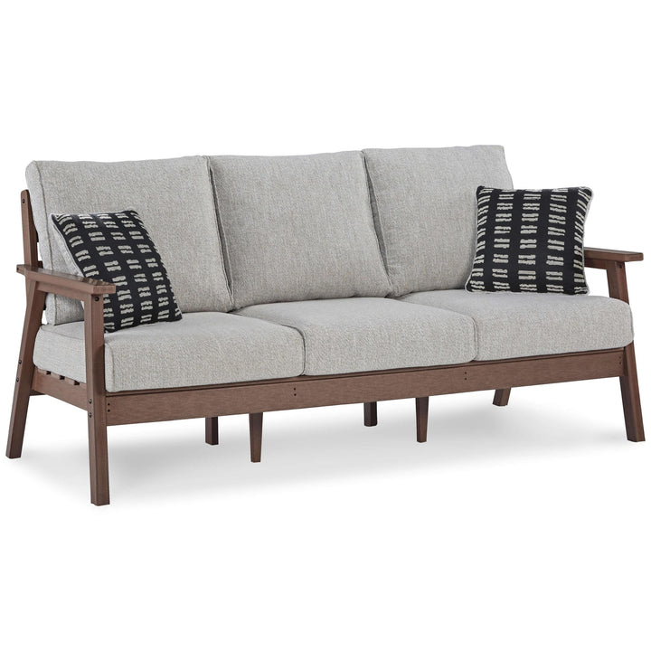 ASHLEY FURNITURE PKG014551 Outdoor Sofa and Loveseat With Coffee Table