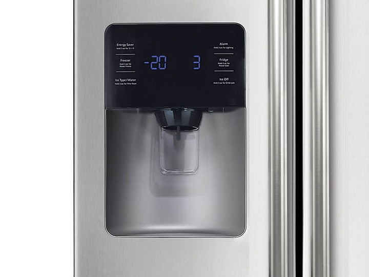 SAMSUNG RS25H5111SR 25 cu. ft. Side-by-Side Refrigerator with In-Door Ice Maker in Stainless Steel