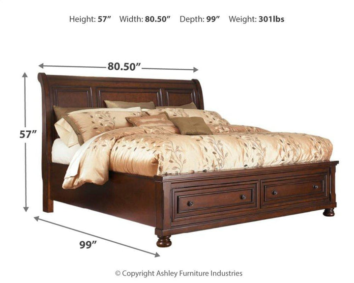 ASHLEY FURNITURE PKG006274 King Sleigh Bed With Dresser