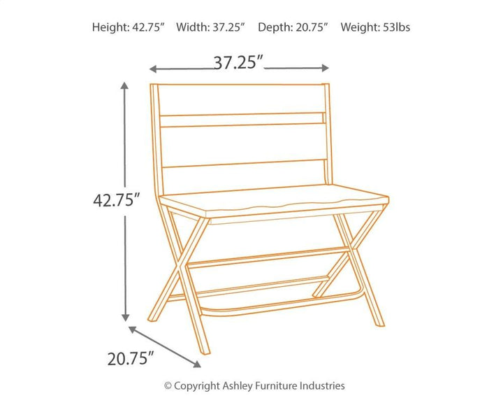 ASHLEY FURNITURE PKG000125 Counter Height Dining Table and 2 Barstools and 2 Benches