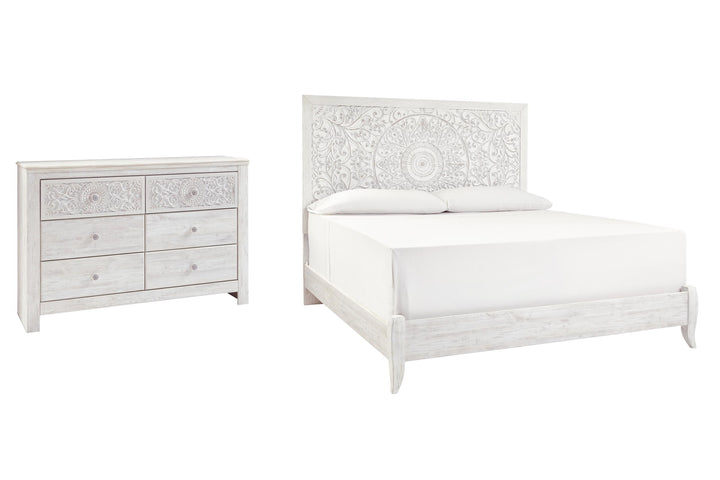 ASHLEY FURNITURE PKG007421 King Panel Bed With Dresser