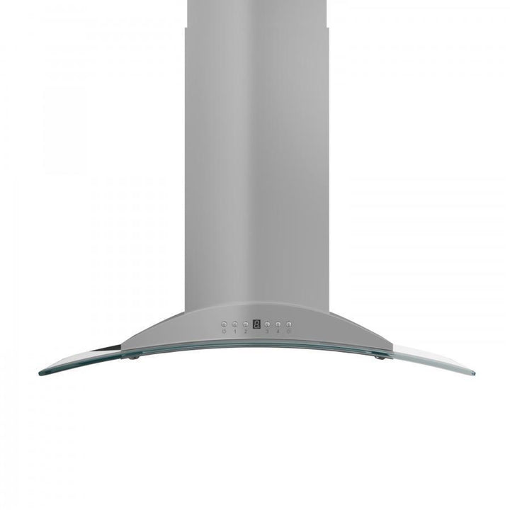 ZLINE KITCHEN AND BATH GL9I30 ZLINE Convertible Vent Island Mount Range Hood in Stainless Steel & Glass Size: 30 Inch