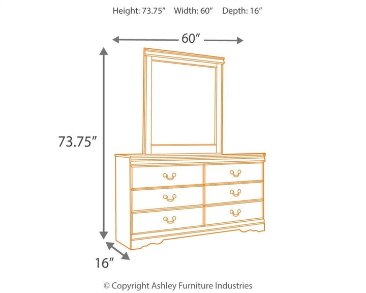 ASHLEY FURNITURE B128B1 Huey Vineyard Dresser and Mirror