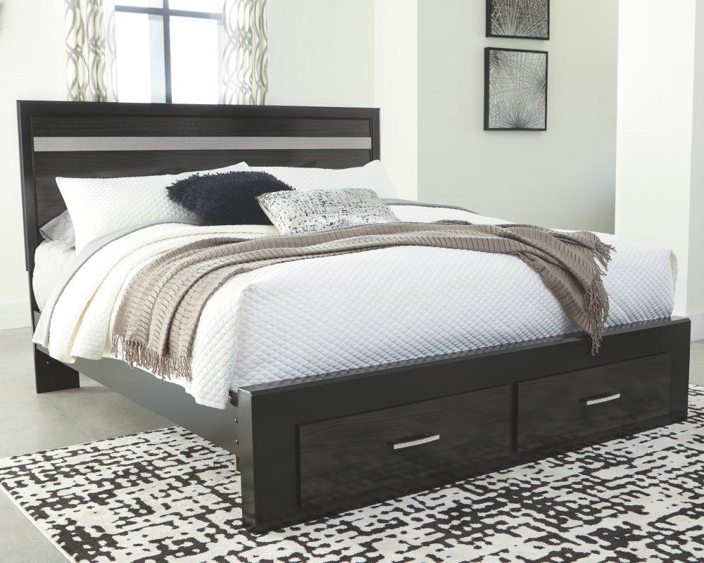 ASHLEY FURNITURE B304B9 Starberry King Panel Bed With 2 Storage Drawers