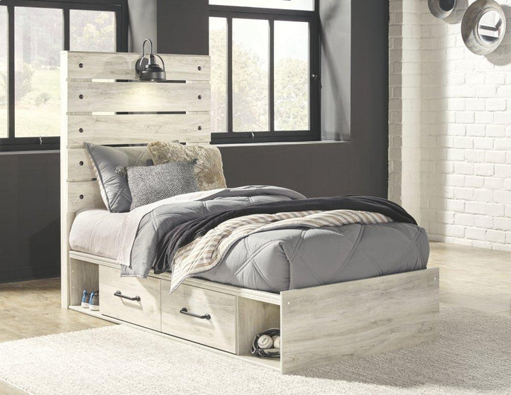 ASHLEY FURNITURE PKG003012 Twin Panel Bed With 4 Storage Drawers With Dresser