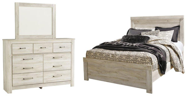ASHLEY FURNITURE PKG000729 Queen Panel Bed With Mirrored Dresser