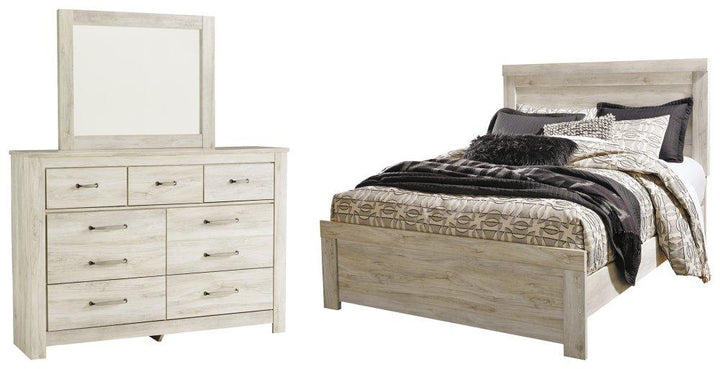 ASHLEY FURNITURE PKG000729 Queen Panel Bed With Mirrored Dresser