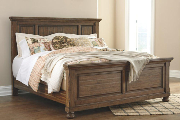 ASHLEY FURNITURE PKG006440 California King Panel Bed With Mirrored Dresser and 2 Nightstands