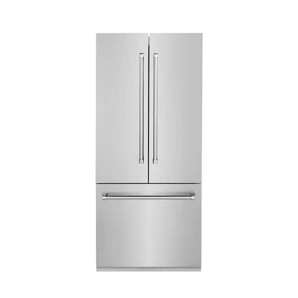 ZLINE KITCHEN AND BATH RBIV30436 ZLINE 36" 19.6 cu. ft. Built-In 3-Door French Door Refrigerator with Internal Water and Ice Dispenser in Stainless Steel