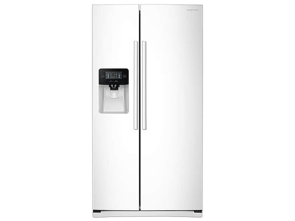 SAMSUNG RS25J500DWW 25 cu. ft. Side-by-Side Refrigerator with LED Lighting in White