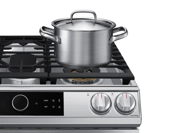 SAMSUNG NX60T8711SS 6.0 cu ft. Smart Slide-in Gas Range with Smart Dial & Air Fry in Stainless Steel