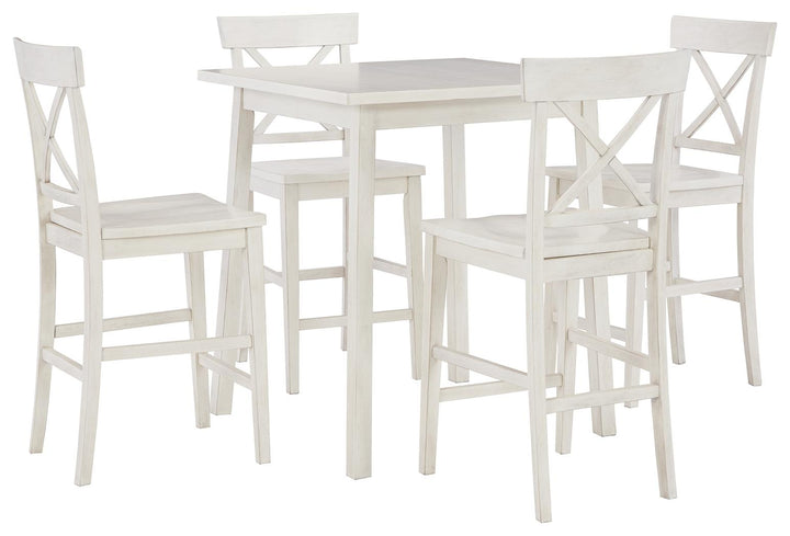 ASHLEY FURNITURE PKG012084 Counter Height Dining Table and 4 Barstools