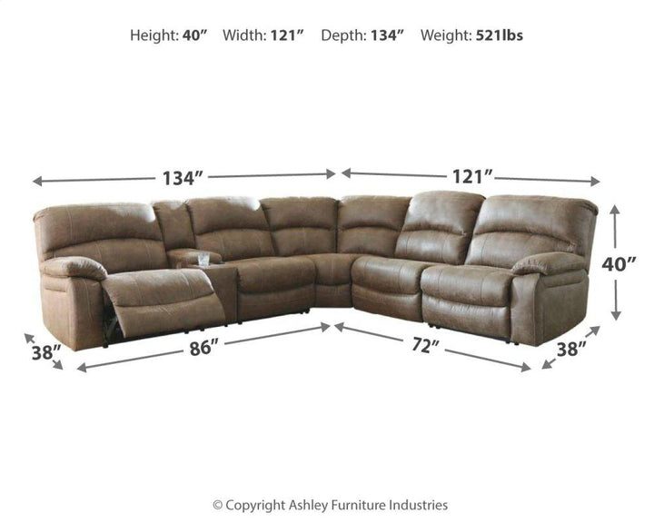 ASHLEY FURNITURE PKG001153 2-piece Sectional With Recliner