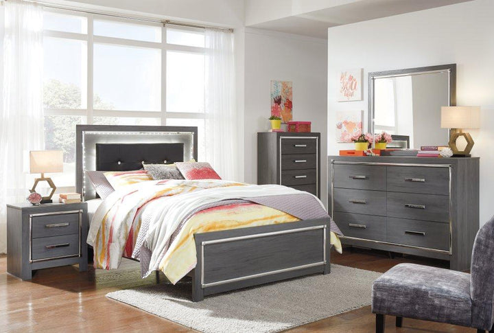 ASHLEY FURNITURE PKG003610 Full Panel Bed With Mirrored Dresser, Chest and Nightstand