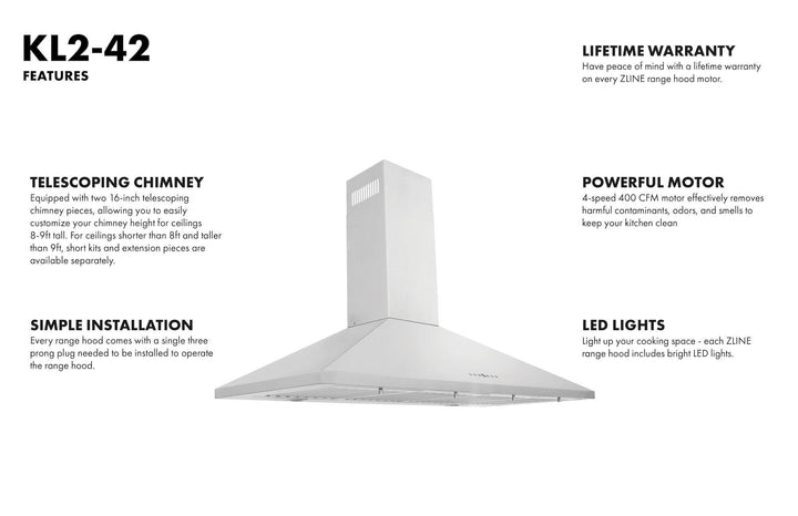 ZLINE KITCHEN AND BATH KL230 ZLINE Convertible Vent Wall Mount Range Hood in Stainless Steel Size: 30 Inch