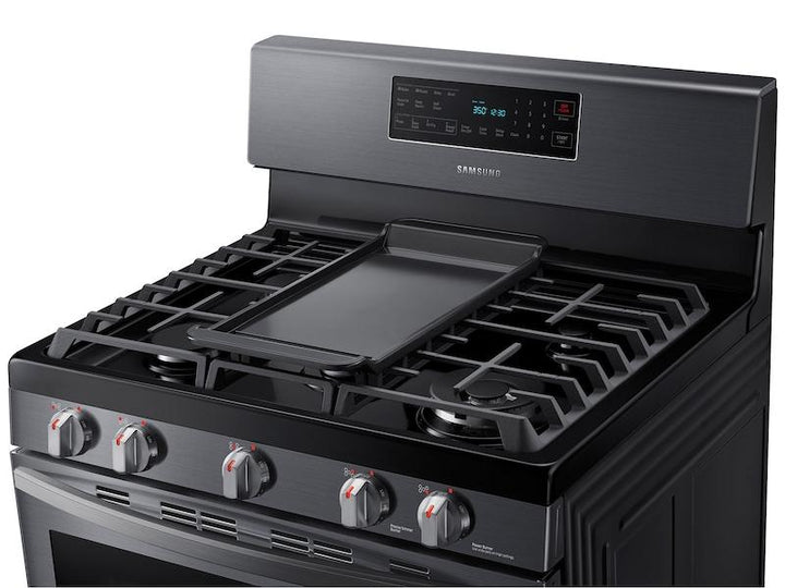 SAMSUNG NX58T7511SG 5.8 cu. ft. Freestanding Gas Range with Air Fry and Convection in Black Stainless Steel