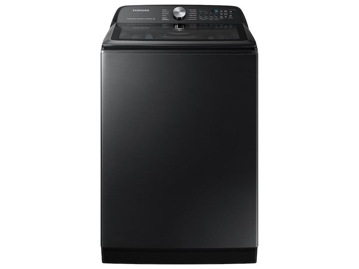 SAMSUNG WA51A5505AV 5.1 cu. ft. Smart Top Load Washer with ActiveWave TM Agitator and Super Speed Wash in Brushed Black