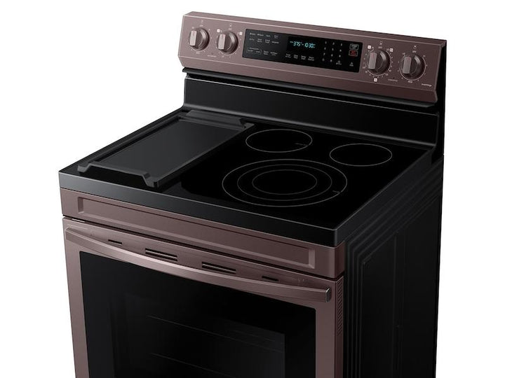 SAMSUNG NE63A6711ST 6.3 cu. ft. Smart Freestanding Electric Range with No-Preheat Air Fry, Convection+ & Griddle in Tuscan Stainless Steel