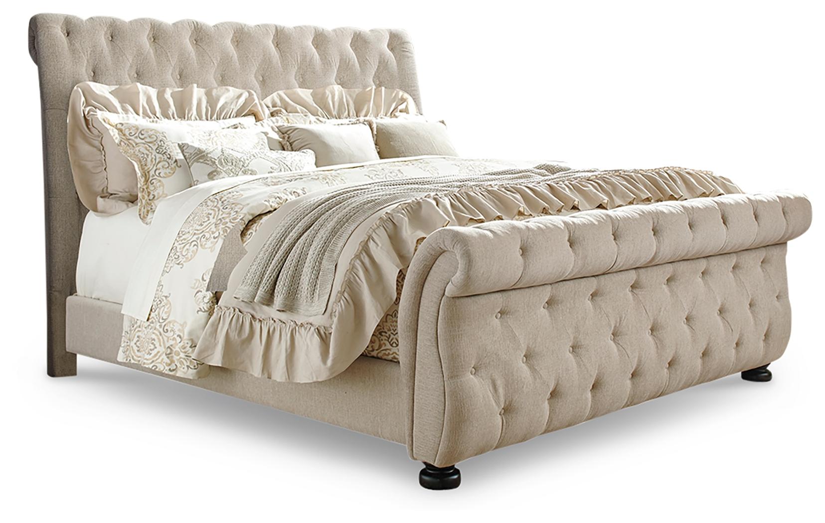 ASHLEY FURNITURE B643B3 Willenburg Queen Upholstered Sleigh Bed