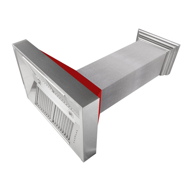 ZLINE KITCHEN AND BATH 8654RM30 ZLINE Ducted ZLINE DuraSnow Stainless Steel R Range Hood with Red Matte Shell Size: 30 Inch