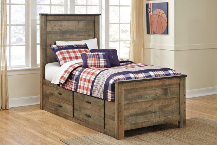 ASHLEY FURNITURE PKG005037 Twin Panel Bed With 2 Storage Drawers With Dresser