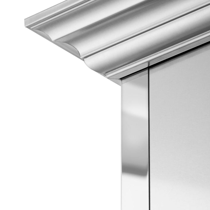 ZLINE KITCHEN AND BATH 655MR30 ZLINE Designer Series Wall Mount Range Hood in DuraSnow R Stainless Steel with Mirror Accents Size: 30 Inch