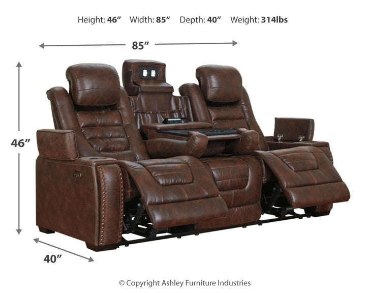 ASHLEY FURNITURE 3850115 Game Zone Power Reclining Sofa