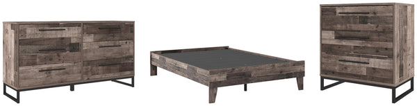 ASHLEY FURNITURE PKG009103 Full Platform Bed With Dresser and Chest