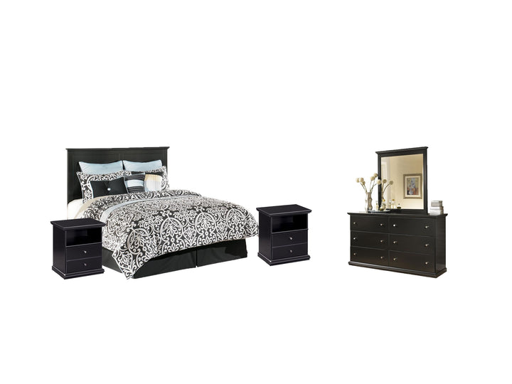 ASHLEY FURNITURE PKG007415 Queen/full Panel Headboard With Mirrored Dresser and 2 Nightstands