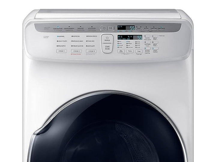 SAMSUNG DVE55M9600W 7.5 cu. ft. Smart Electric Dryer with FlexDry TM in White