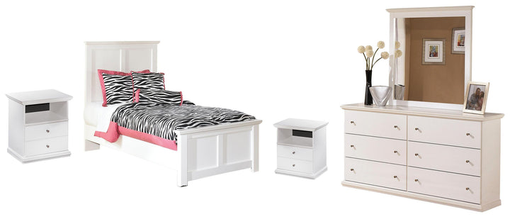 ASHLEY FURNITURE PKG002790 Twin Panel Bed With Mirrored Dresser