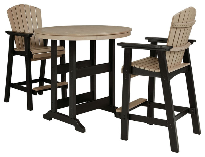 ASHLEY FURNITURE PKG009512 Outdoor Bar Table and 2 Barstools