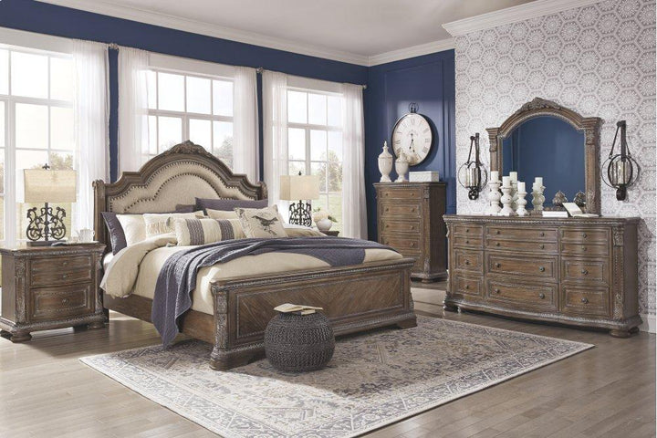 ASHLEY FURNITURE B803B5 Charmond California King Upholstered Sleigh Bed