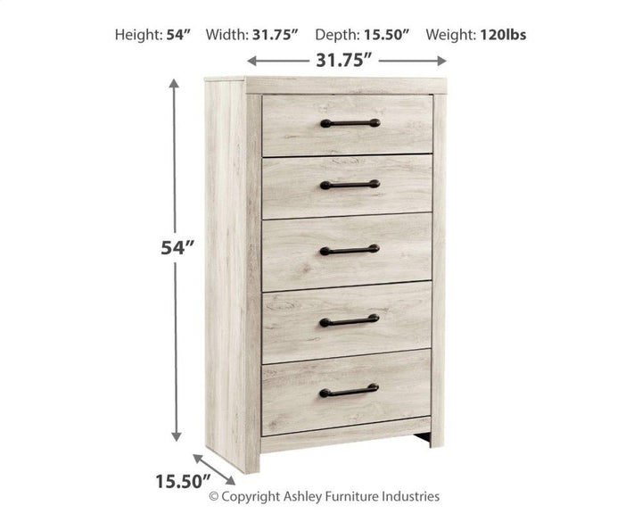 ASHLEY FURNITURE PKG007506 King Panel Bed With 2 Storage Drawers With Mirrored Dresser and Chest