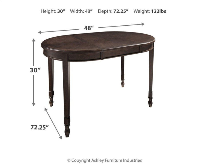 ASHLEY FURNITURE PKG002159 Dining Table and 4 Chairs With Storage