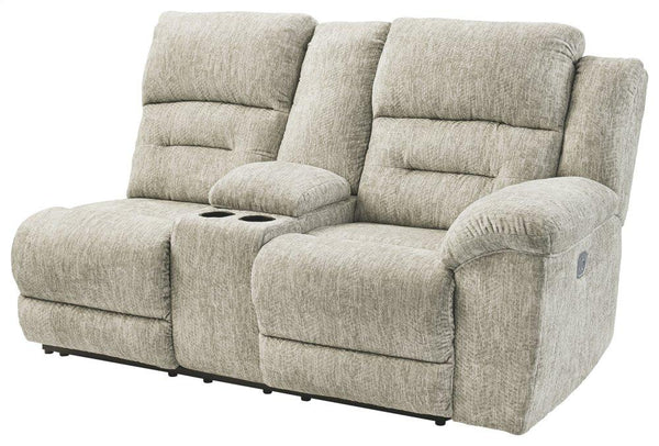 ASHLEY FURNITURE 5180290 Family Den Right-arm Facing Power Reclining Loveseat With Console