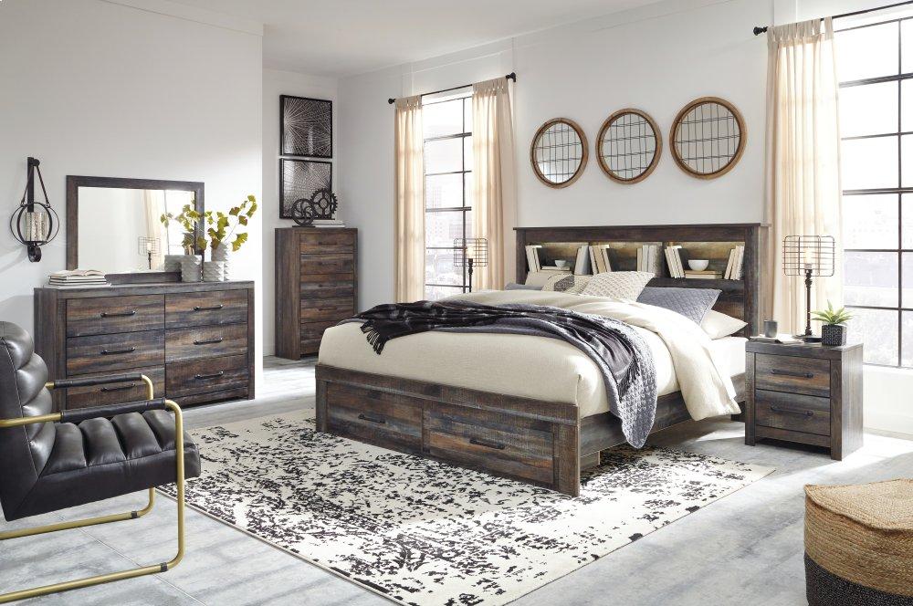ASHLEY FURNITURE B211B27 Drystan King Bookcase Bed With 2 Storage Drawers