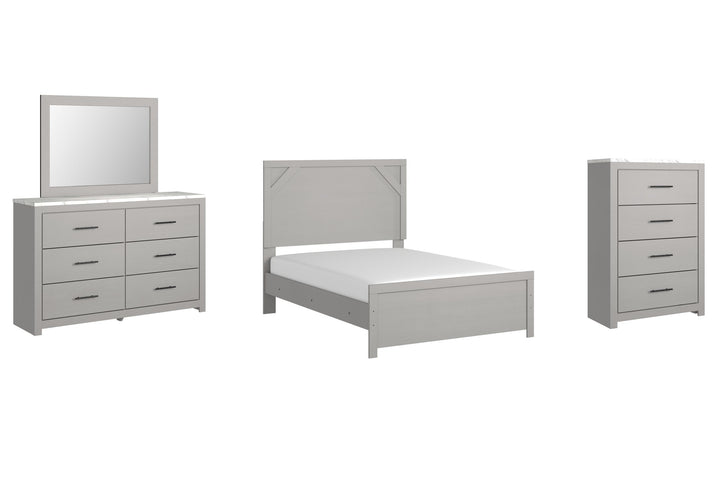 ASHLEY FURNITURE PKG009415 Full Panel Bed With Mirrored Dresser and Chest