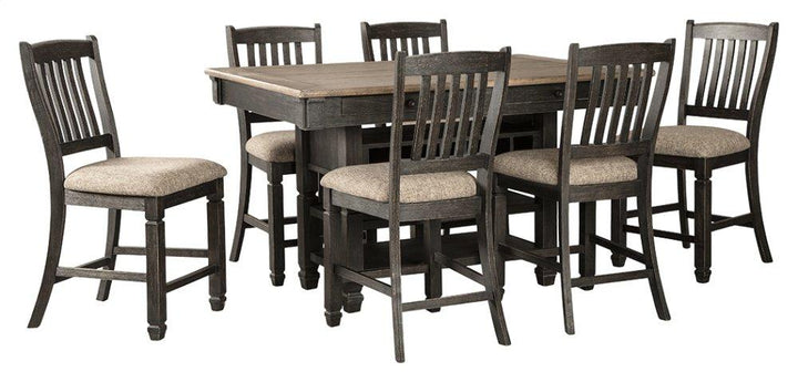 ASHLEY FURNITURE D736D5 Tyler Creek Counter Height Dining Table and 6 Barstools