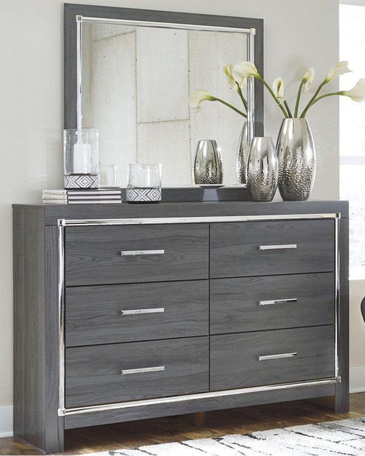 ASHLEY FURNITURE PKG003615 Full Panel Bed With 2 Storage Drawers With Mirrored Dresser and Chest