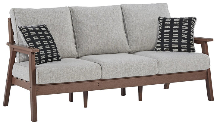 ASHLEY FURNITURE PKG013847 Outdoor Sofa and 2 Chairs With Coffee Table