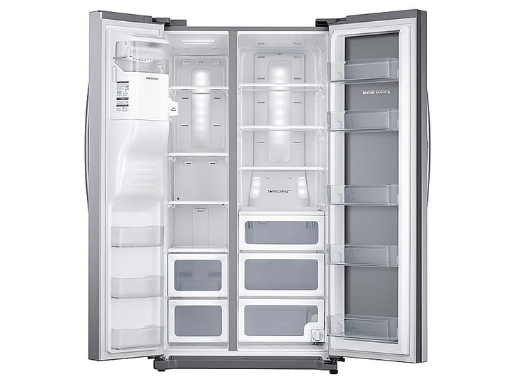 SAMSUNG RH25H5611SR 25 cu. ft. Food Showcase Side-by-Side Refrigerator with Metal Cooling in Stainless Steel