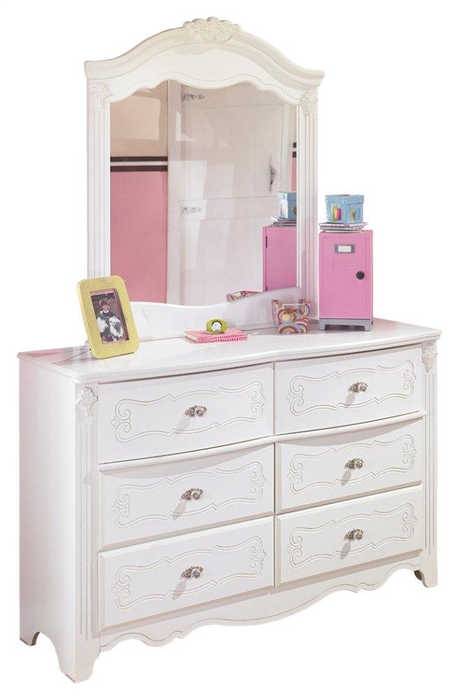 ASHLEY FURNITURE PKG002979 Twin Poster Bed With Mirrored Dresser and Chest