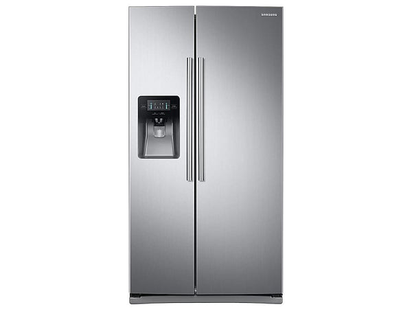 SAMSUNG RS25J500DSR 25 cu. ft. Side-by-Side Refrigerator with LED Lighting in Stainless Steel