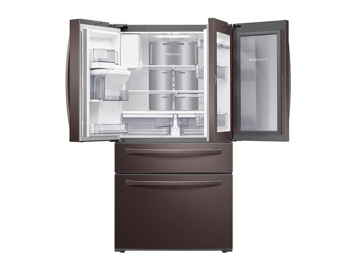 SAMSUNG RF28R7351DT 28 cu. ft. Food Showcase 4-Door French Door Refrigerator in Tuscan Stainless Steel