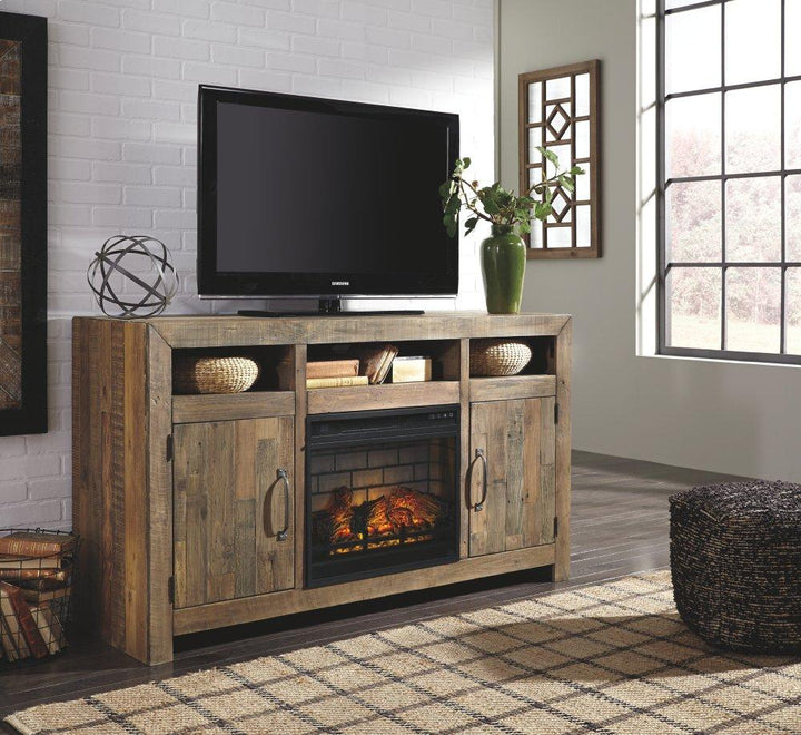 ASHLEY FURNITURE W775W4 Sommerford 62" TV Stand With Electric Fireplace