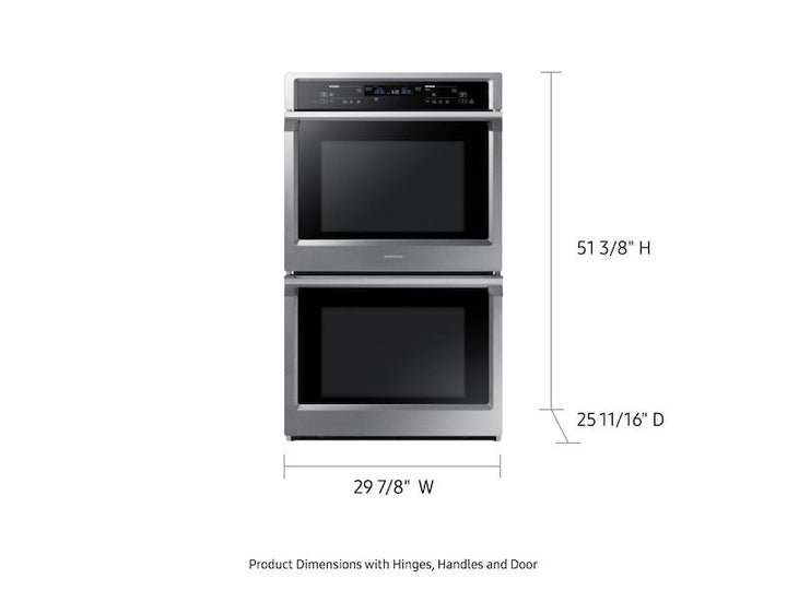 SAMSUNG NV51K6650DS 30" Smart Double Wall Oven with Steam Cook in Stainless Steel